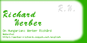 richard werber business card