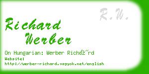 richard werber business card